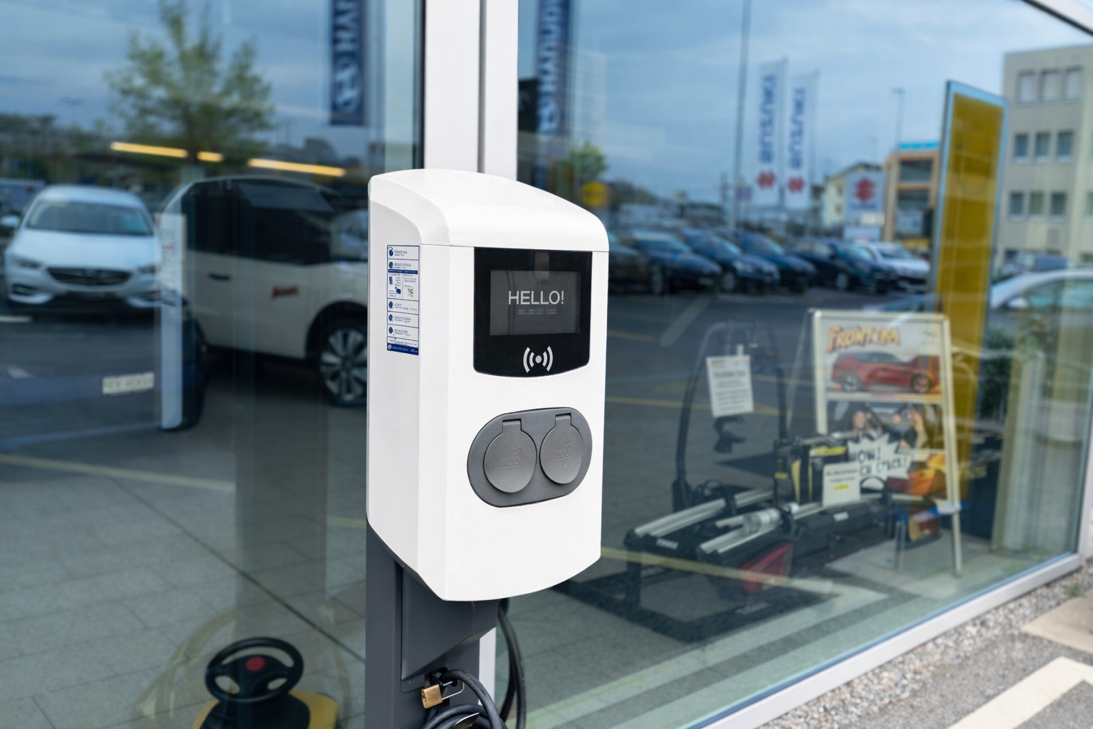 E-Ladestation von Heller Automobile in Kreuzlingen mit Hyundai-Fahrzeug